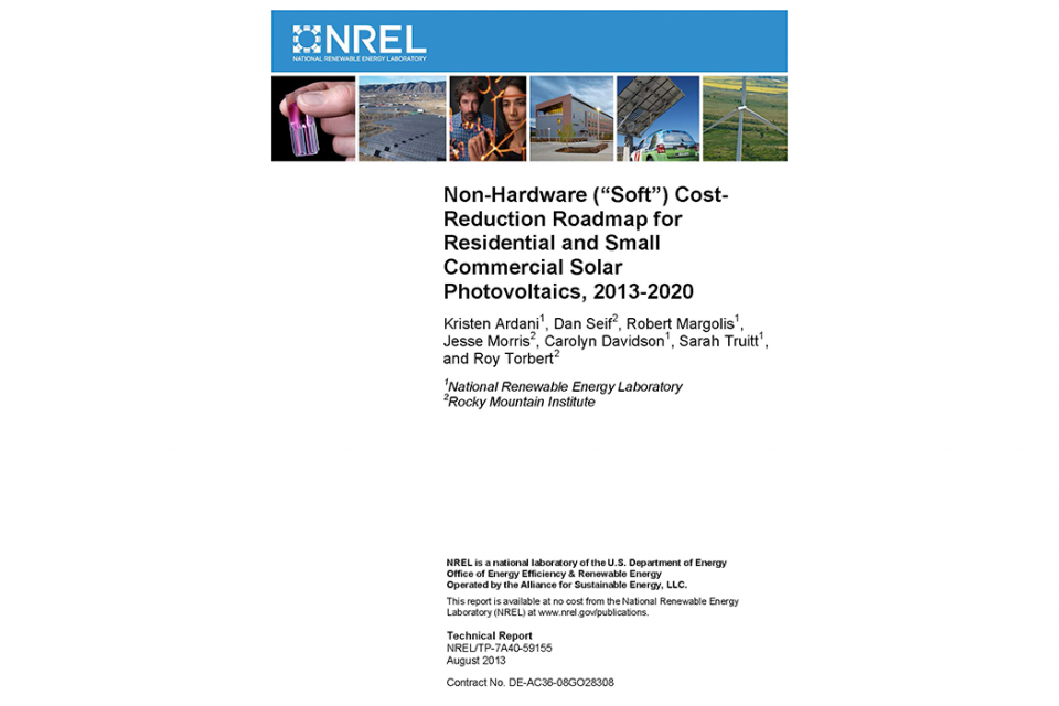 Non-hardware soft cost NREL